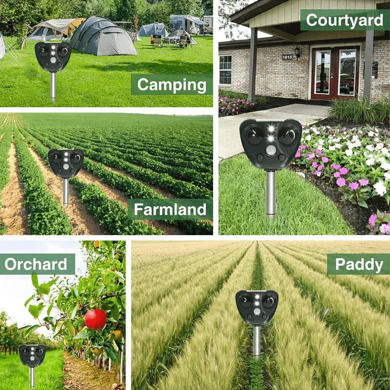 Solar Powered Ultrasonic Bird Repeller for Outdoor Use - Lexians