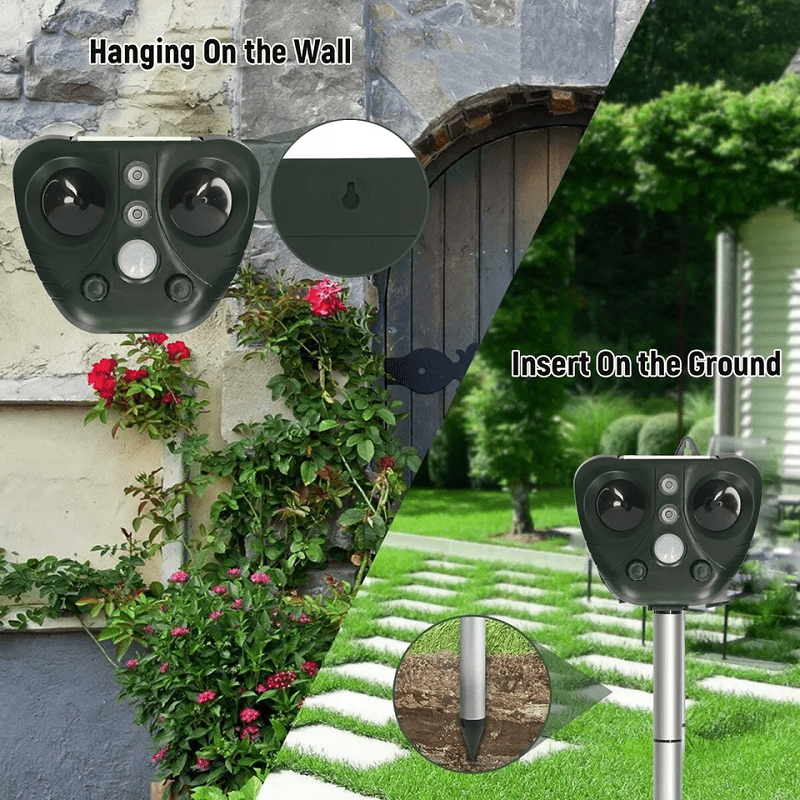 Solar Powered Ultrasonic Bird Repeller for Outdoor Use - Lexians