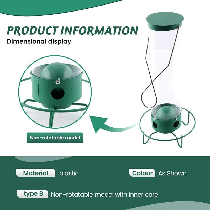 Squirrel - Proof Metal Bird Feeder with Rotating Perch - Lexians