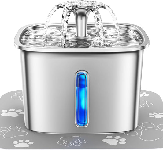 Stainless Steel Cat Water Fountain with Filtration - Lexians