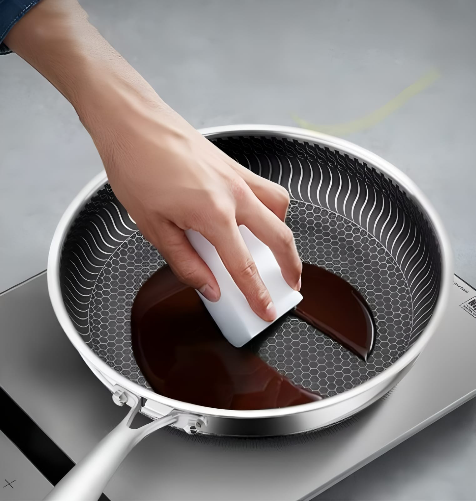 Stainless Steel Honeycomb Non - Stick Wok - Stir - Fry Cookware - Lexians