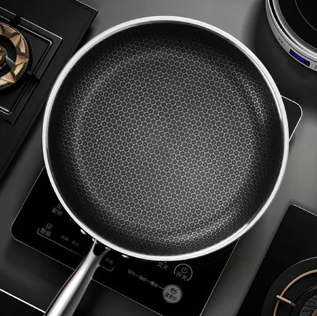 Stainless Steel Honeycomb Non - Stick Wok - Stir - Fry Cookware - Lexians