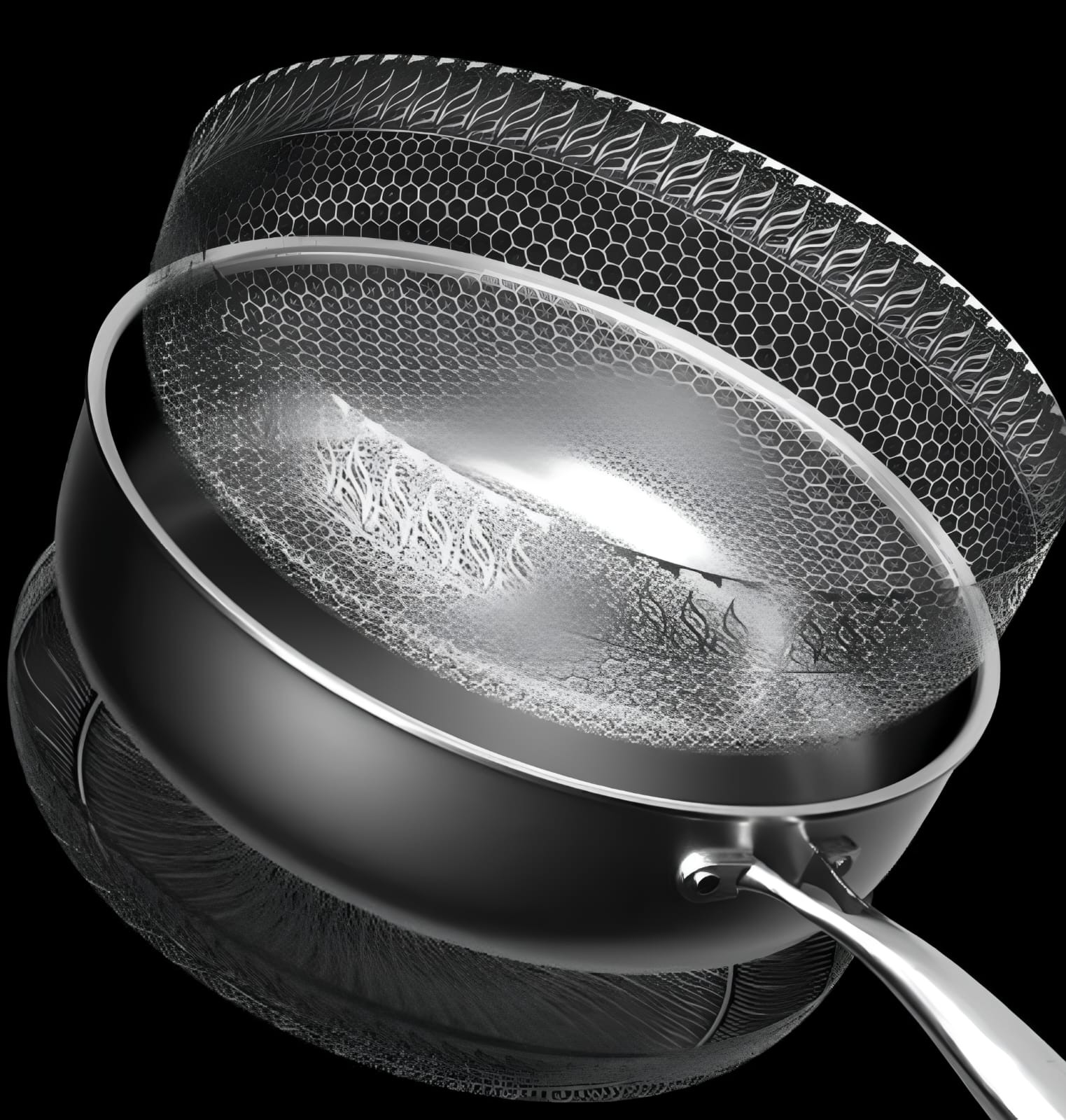 Stainless Steel Honeycomb Non - Stick Wok - Stir - Fry Cookware - Lexians