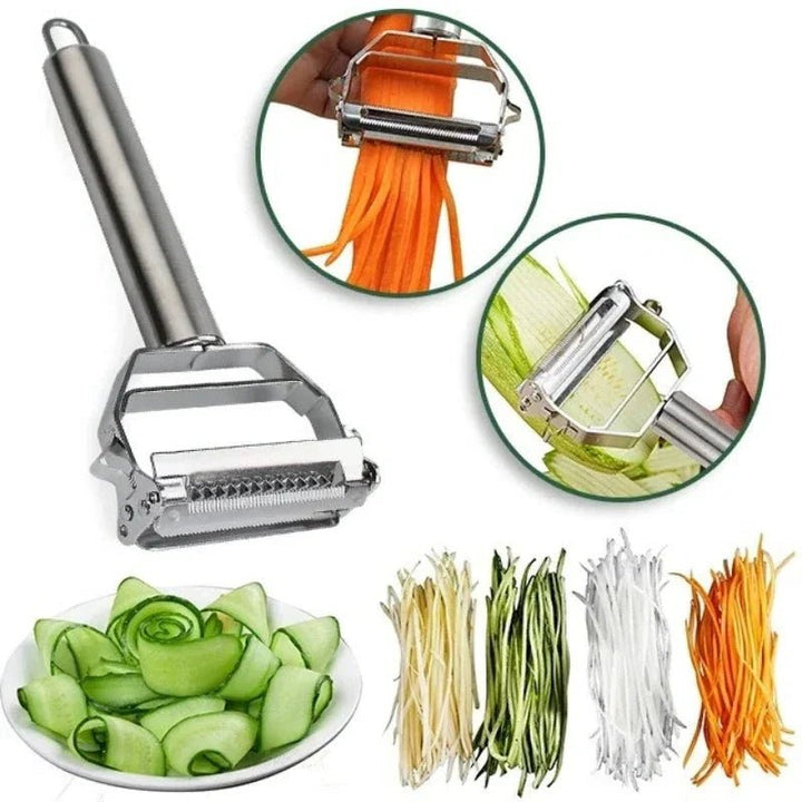 Stainless Steel Multi - Function Vegetable Peeler & Julienne Cutter - Lexians