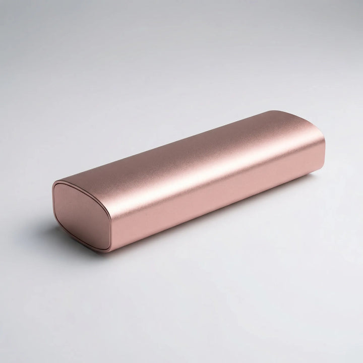 Discreet travel pill case: a 7-day weekly organizer made from stylish aluminum & wood for portable supplement storage.