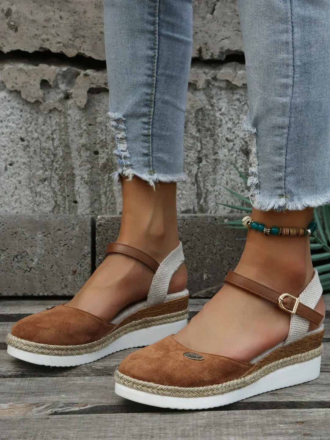 Stylish women's slip-on espadrilles, perfect for beach holidays & summer outfits.