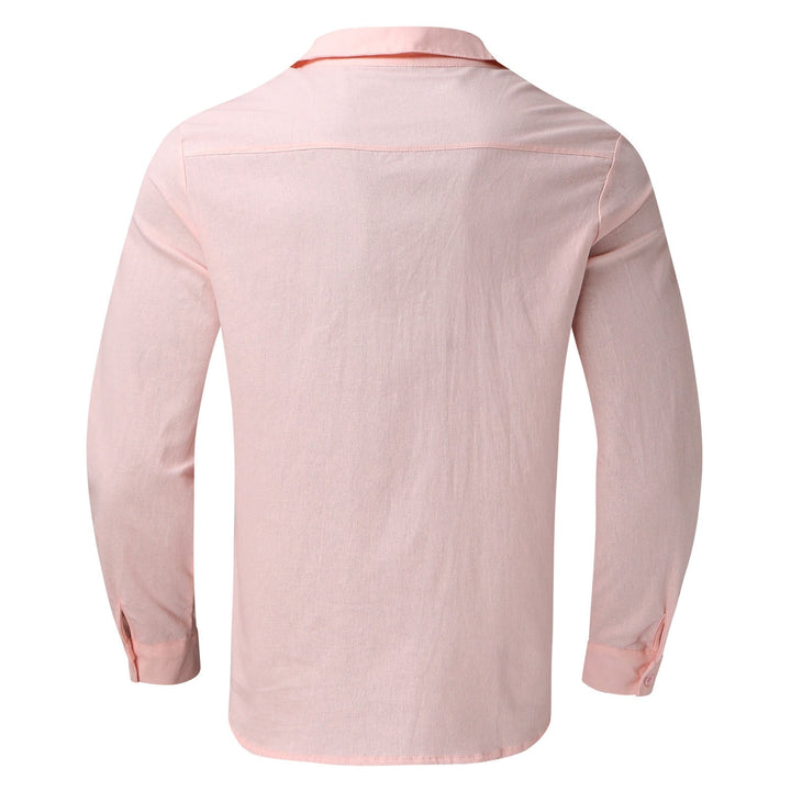 Men's breathable oversized summer shirt, relaxed fit, button-down design for ultimate comfort & travel.