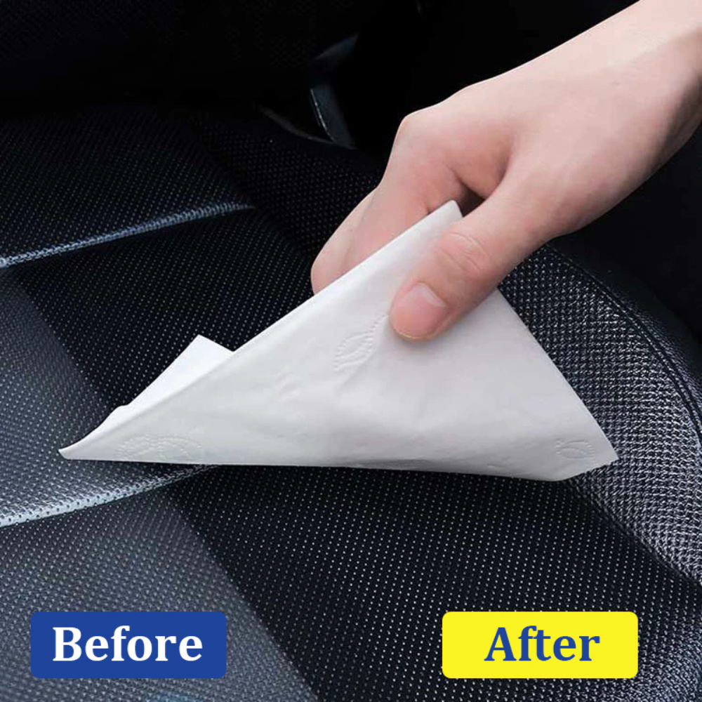 "Ultimate car plastic restorer enhances faded surfaces; deep black gloss rejuvenates trim, bumpers, and interior effortlessly