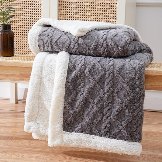 Ultra Cozy Reversible Sherpa Blanket for All Seasons - Lexians
