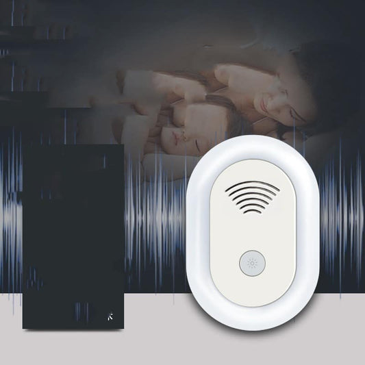 Ultrasonic Pest Repeller for Indoor Use, chemical-free, discreet white design, targets mosquitoes and rodents.