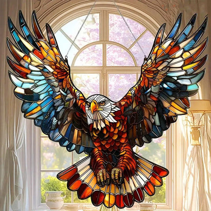 Unique Multicolor Hummingbird Glass Suncatcher - Lexians