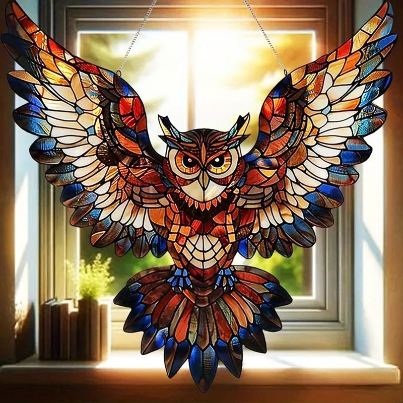 Unique Multicolor Hummingbird Glass Suncatcher - Lexians