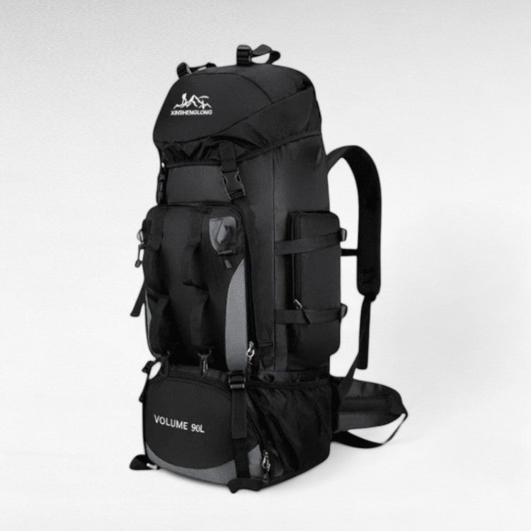 Enjoy your trek with this comfortable, lightweight, waterproof 90L hiking backpack, perfect outdoor gear.