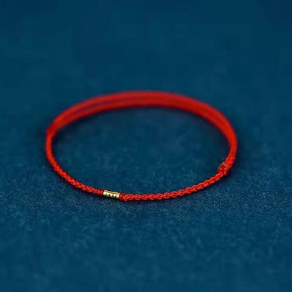 Unisex 925 Sterling Silver Lucky Red Braided Bracelet Anklet - Lexians