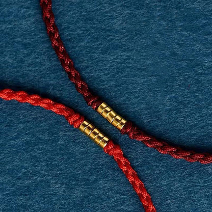 Unisex 925 Sterling Silver Lucky Red Braided Bracelet Anklet - Lexians
