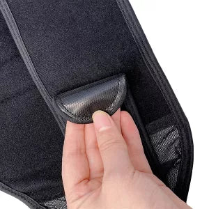 "Unisex adjustable posture corrector with breathable fabric, featuring full upper body support and ergonomic Velcro fit."