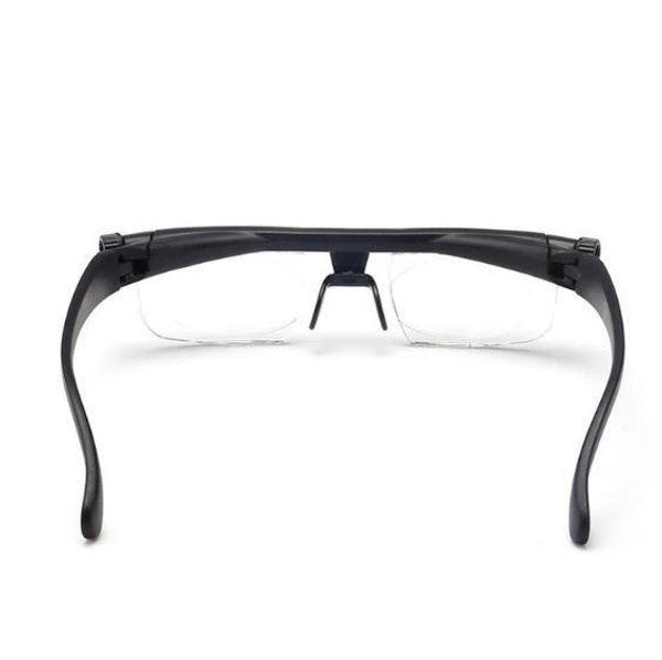 "Unisex adjustable sight glasses with scratch resistance, dual-lens tech, and elegant frame; innovative eyewear solution."