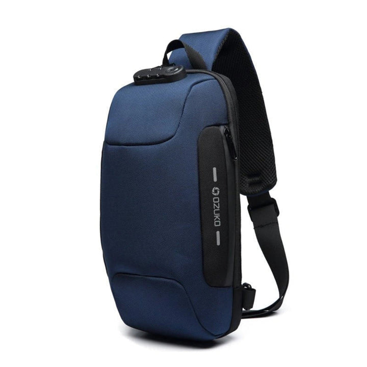 Versatile unisex travel & commuter sling bag with anti-theft design and convenient external USB charging.