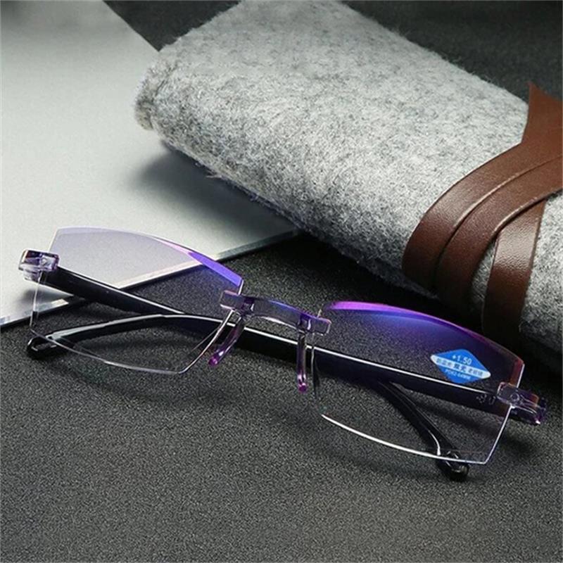 Modern unisex progressive multifocal reading glasses, anti-glare for blue light protection & enhanced vision.