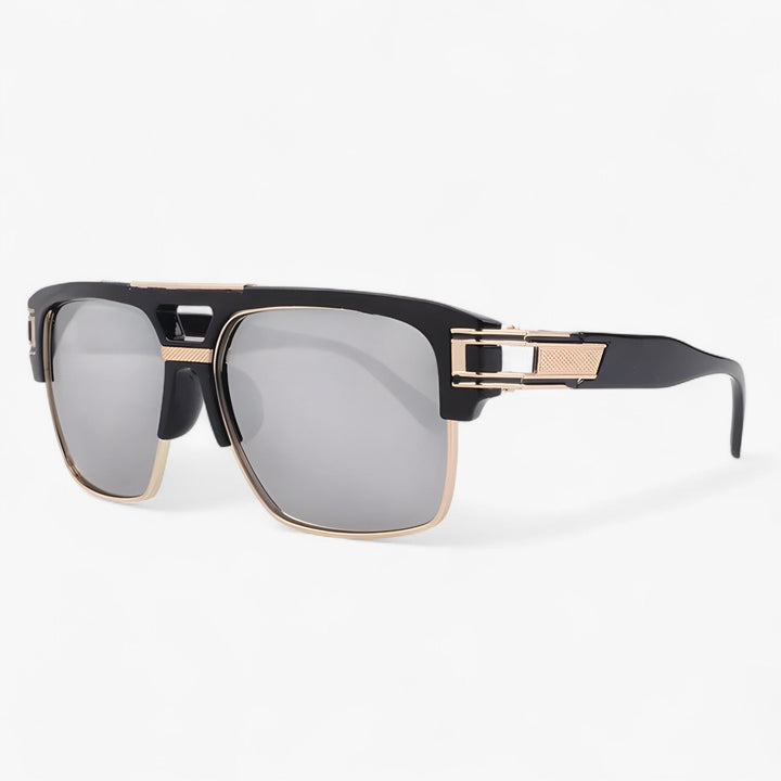 Trendy plastic retro mirrored sunglasses, unisex Calvero design.