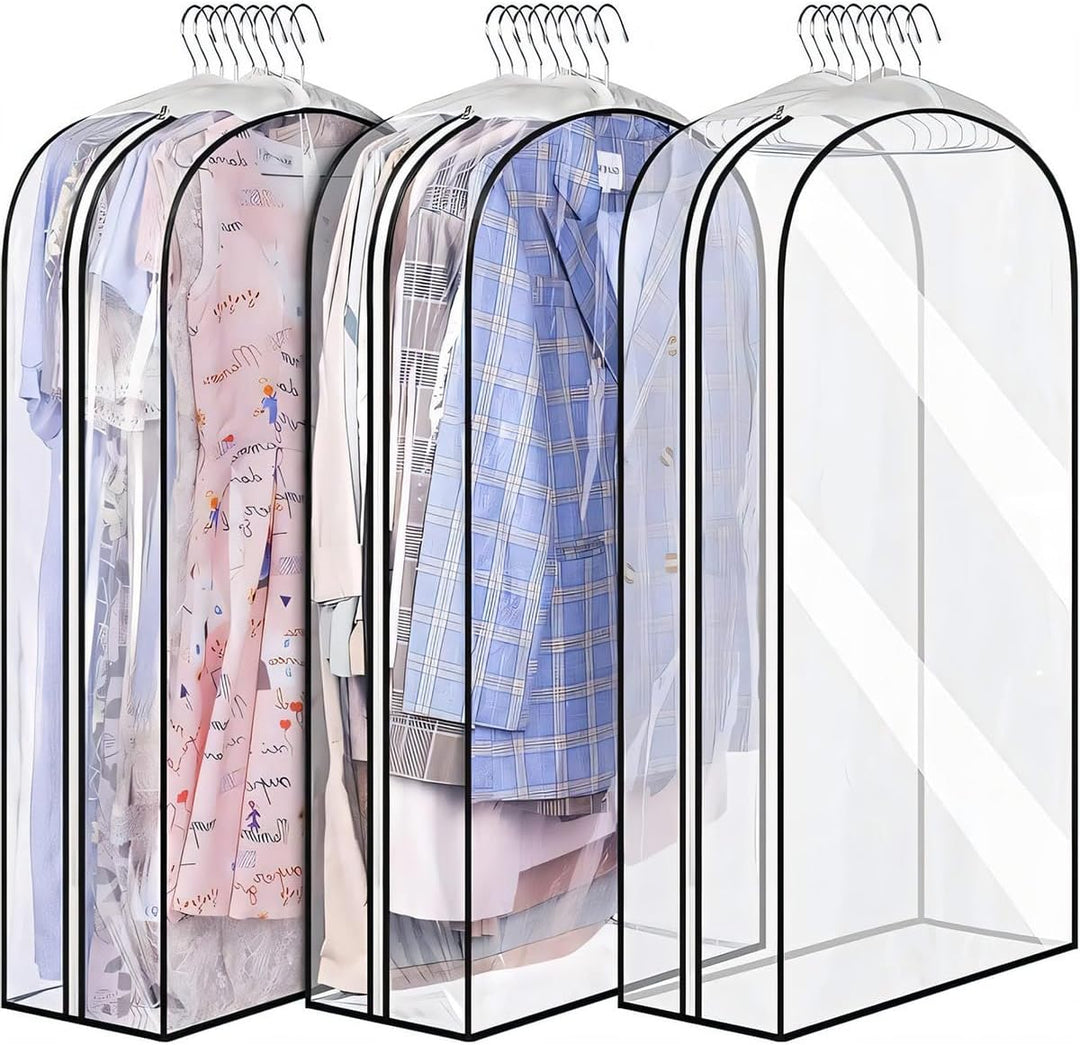 Protect your clothes with this 6-pack of clear, breathable PEVA garment covers for storage.