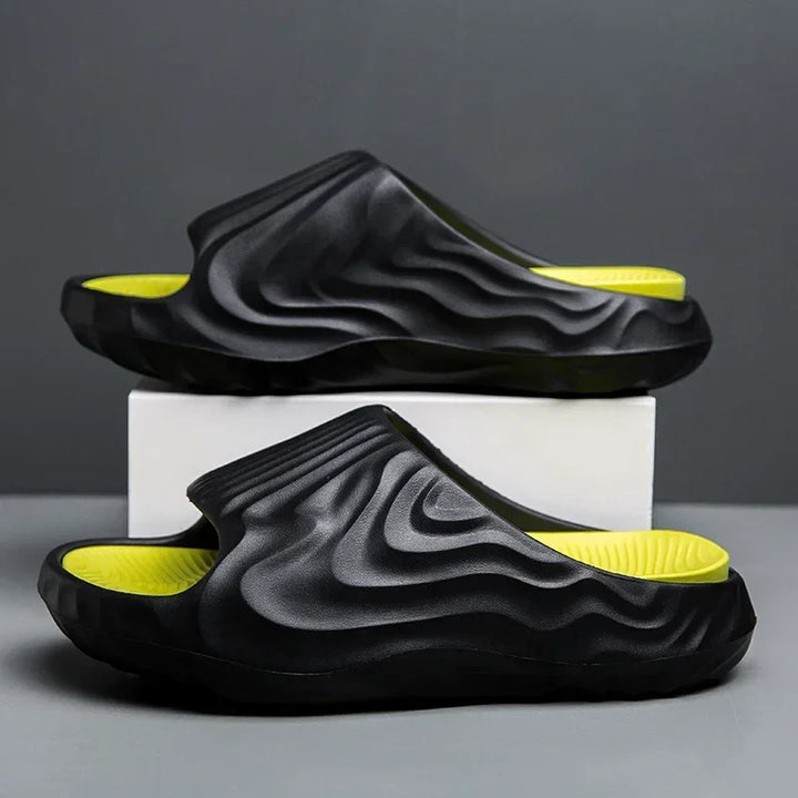 Lightweight unisex EVA sandals offering cloud-soft comfort and foot support, perfect as house or pool slides.
