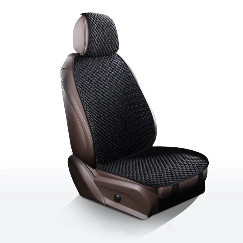 Durable, breathable car seat cover offers cooling comfort & pet protection. Easy-clean universal vehicle accessory.