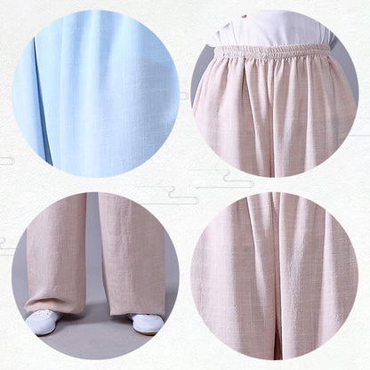Unisex Cotton Linen Tai Chi & Yoga Pants for Summer Comfort - Lexians