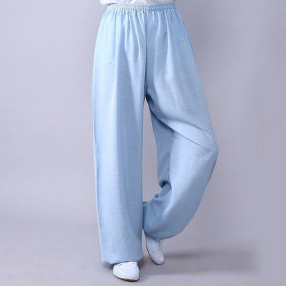 Unisex Cotton Linen Tai Chi & Yoga Pants for Summer Comfort - Lexians
