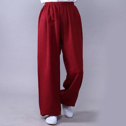 Unisex Cotton Linen Tai Chi & Yoga Pants for Summer Comfort - Lexians