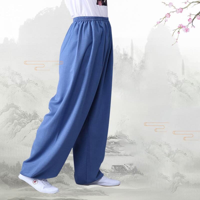 Unisex Cotton Linen Tai Chi & Yoga Pants for Summer Comfort - Lexians