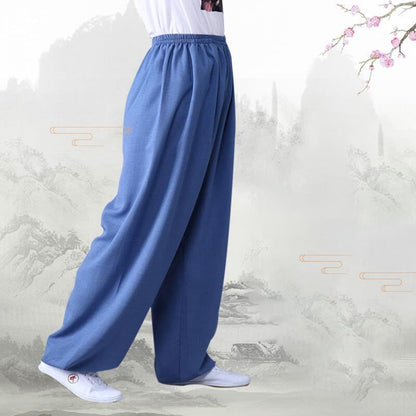 Unisex Cotton Linen Tai Chi & Yoga Pants for Summer Comfort - Lexians