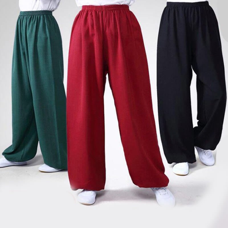 Unisex Cotton Linen Tai Chi & Yoga Pants for Summer Comfort - Lexians