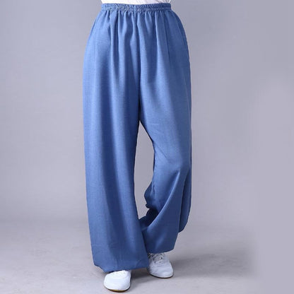 Unisex Cotton Linen Tai Chi & Yoga Pants for Summer Comfort - Lexians