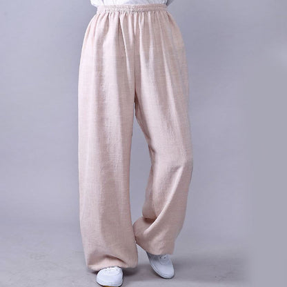 Unisex Cotton Linen Tai Chi & Yoga Pants for Summer Comfort - Lexians