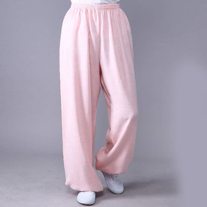 Unisex Cotton Linen Tai Chi & Yoga Pants for Summer Comfort - Lexians