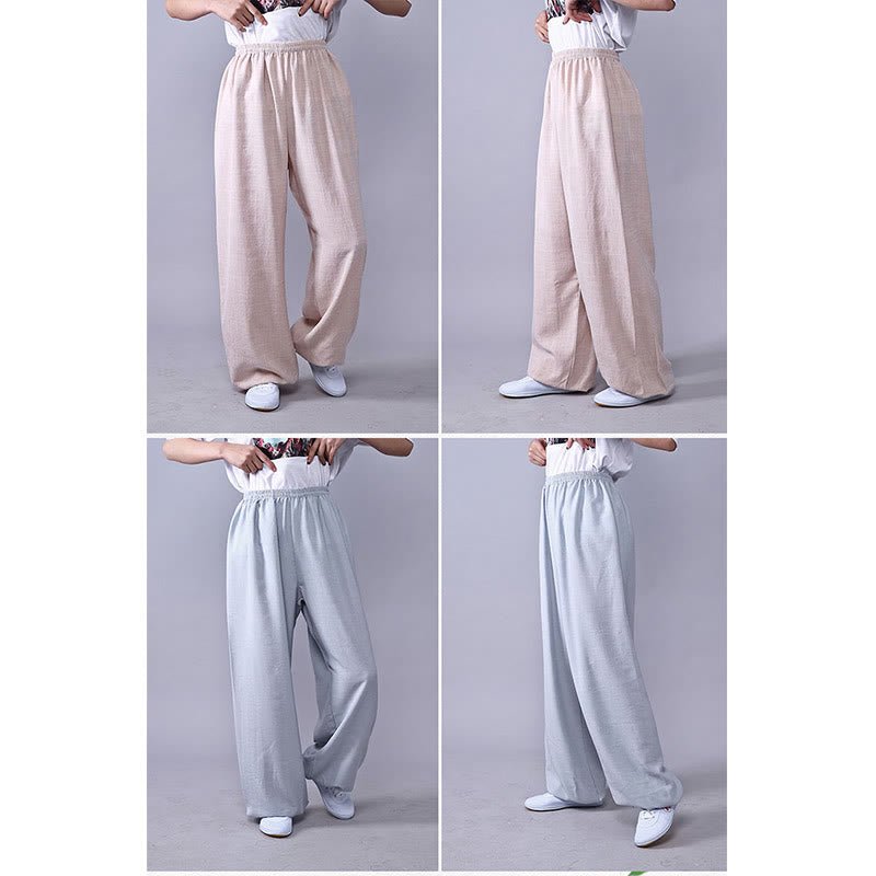 Unisex Cotton Linen Tai Chi & Yoga Pants for Summer Comfort - Lexians
