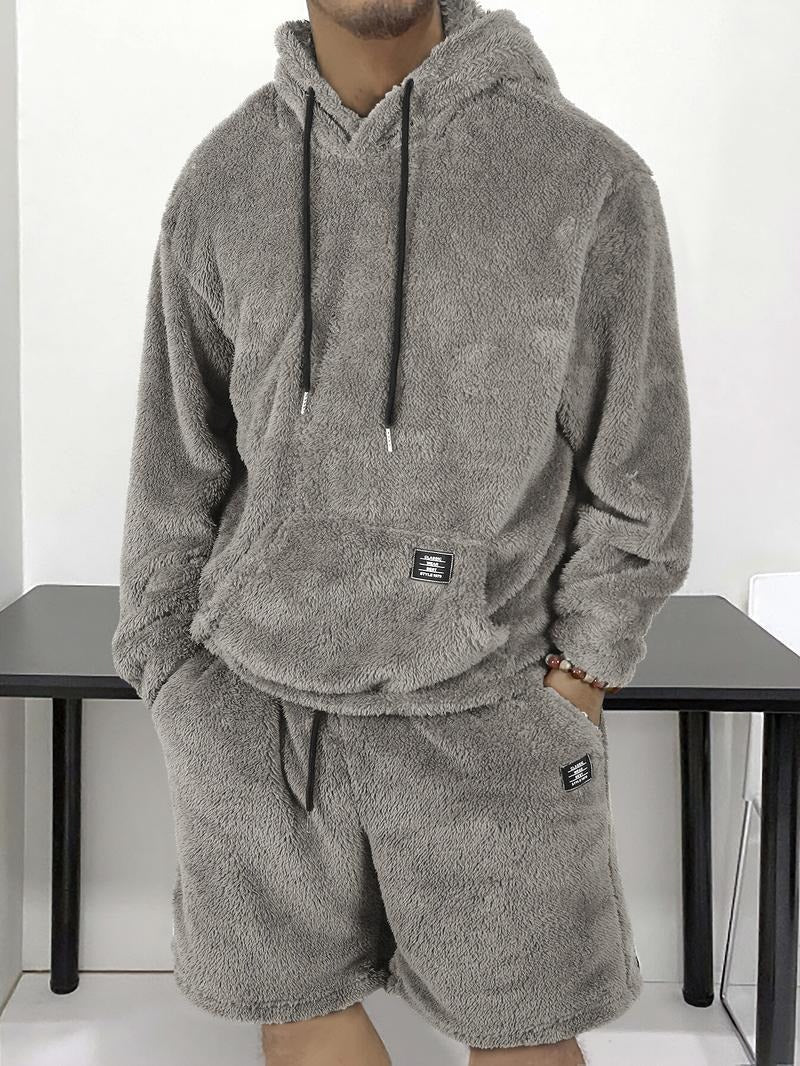 Unisex cozy teddy fleece hoodie with bear ears, perfect for warm, casual wear