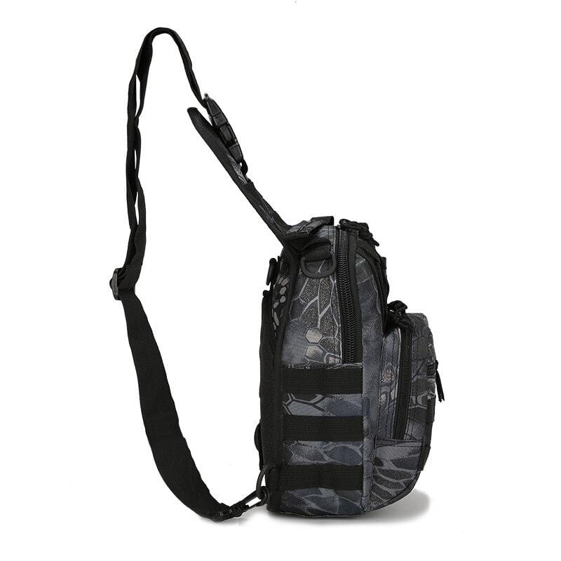 Close-up of heavy-duty zippers and pull tabs on the Easy Day Tactical Backpack, reliable and robust.