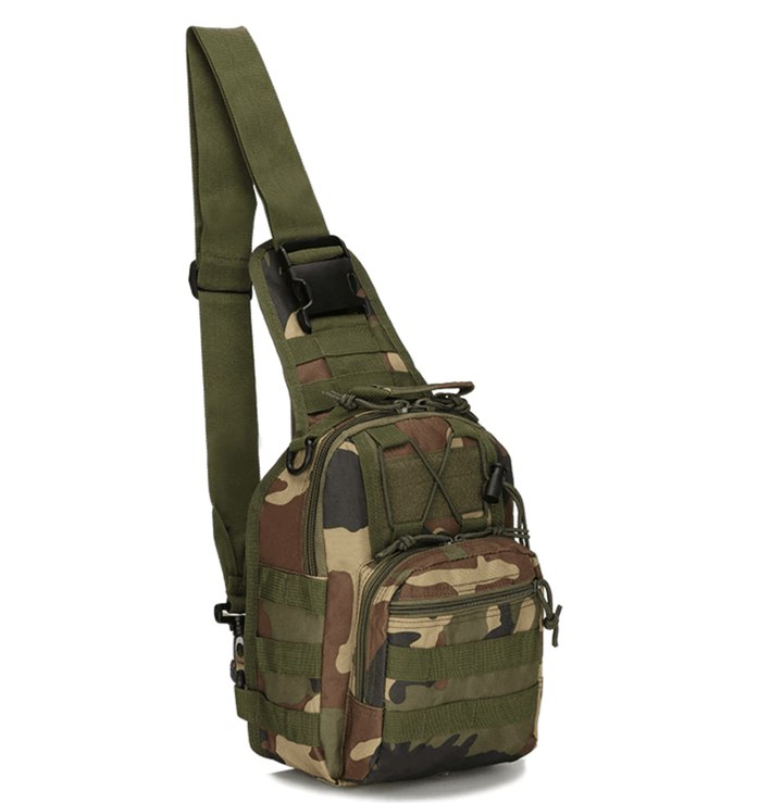 Grey Easy Day Tactical Backpack on a person's back, demonstrating comfortable fit for daily use.