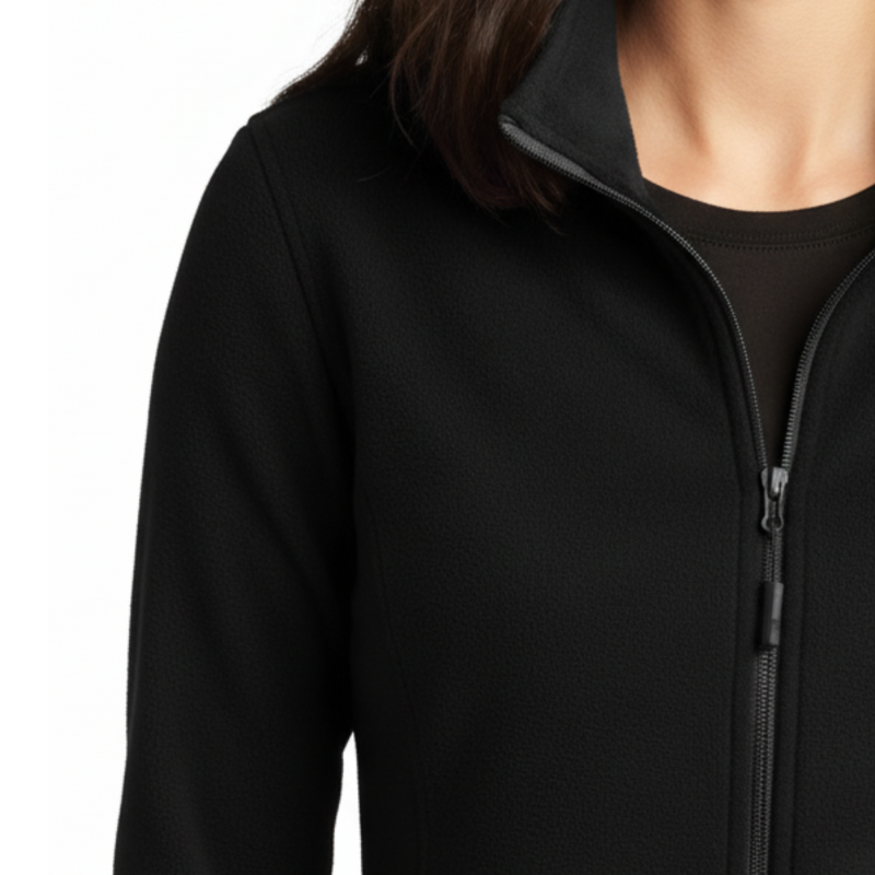 Unisex stretch fleece quarter zip pullover in recycled polyester, perfect for outdoor activities