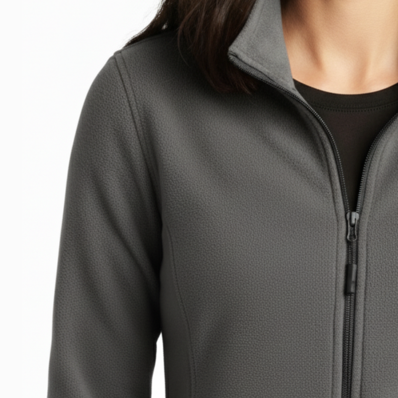 Recycled polyester quarter zip pullover, a versatile midweight layer for unisex wardrobes