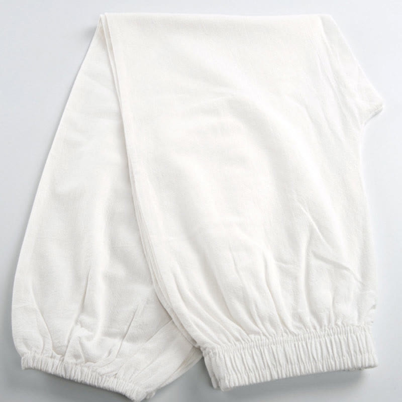 Unisex Elastic Waist Tai Chi Qigong Pants with Pockets - Lexians
