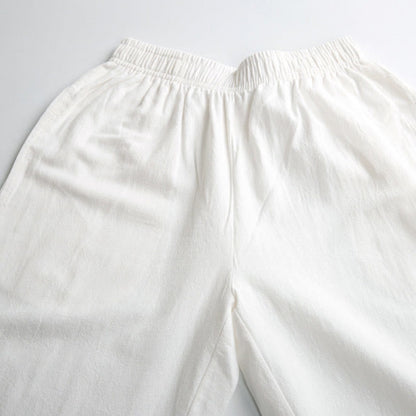 Unisex Elastic Waist Tai Chi Qigong Pants with Pockets - Lexians