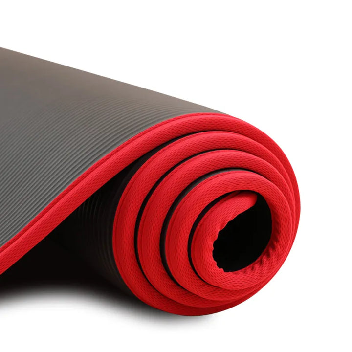 Versatile extra thick anti-slip yoga mat for men & women. Ideal for yoga, pilates, stretching, and home gym exercise.