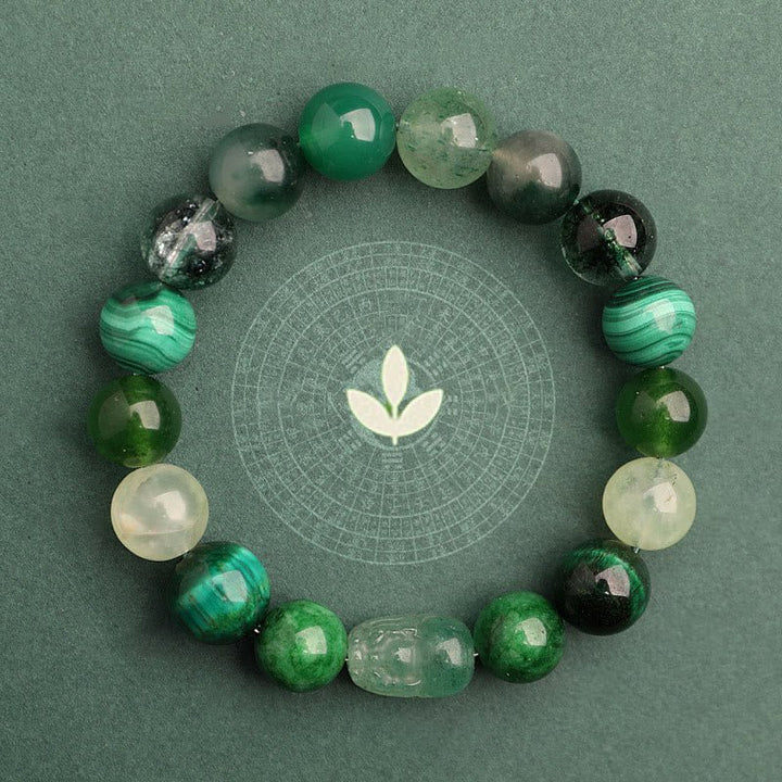Unisex Five Elements Crystal Agate Luck Bracelet - Lexians