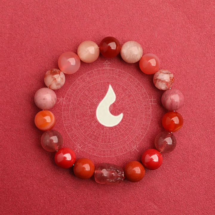 Unisex Five Elements Crystal Agate Luck Bracelet - Lexians