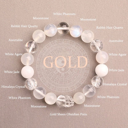 Unisex Five Elements Crystal Agate Luck Bracelet - Lexians
