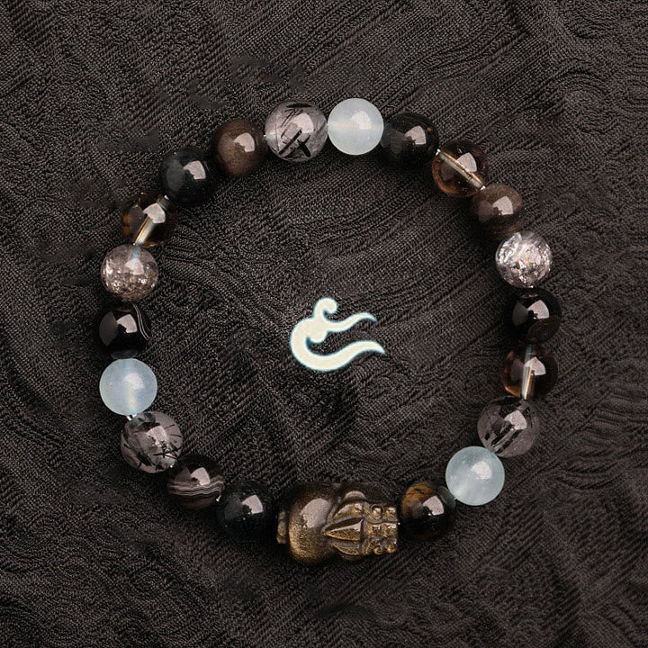 Unisex Five Elements Crystal Agate Luck Bracelet - Lexians