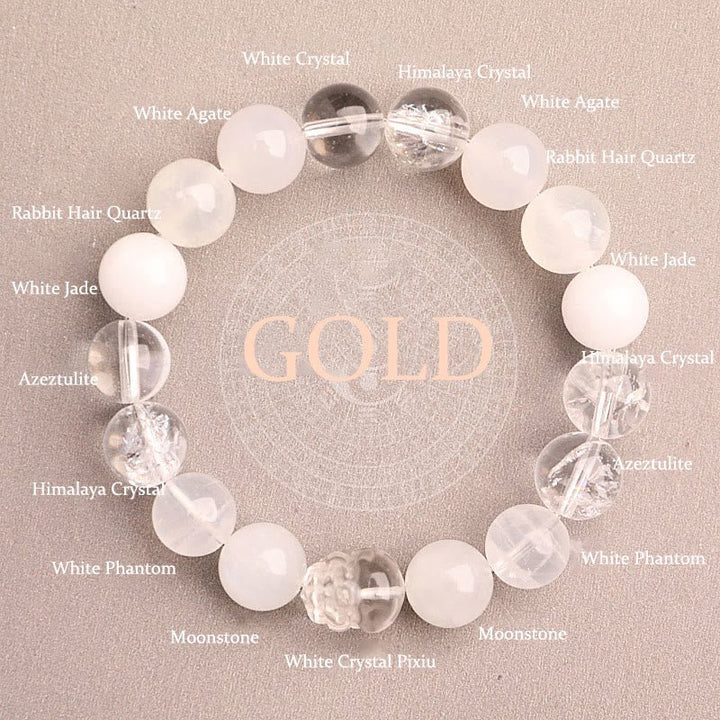 Unisex Five Elements Crystal Agate Luck Bracelet - Lexians